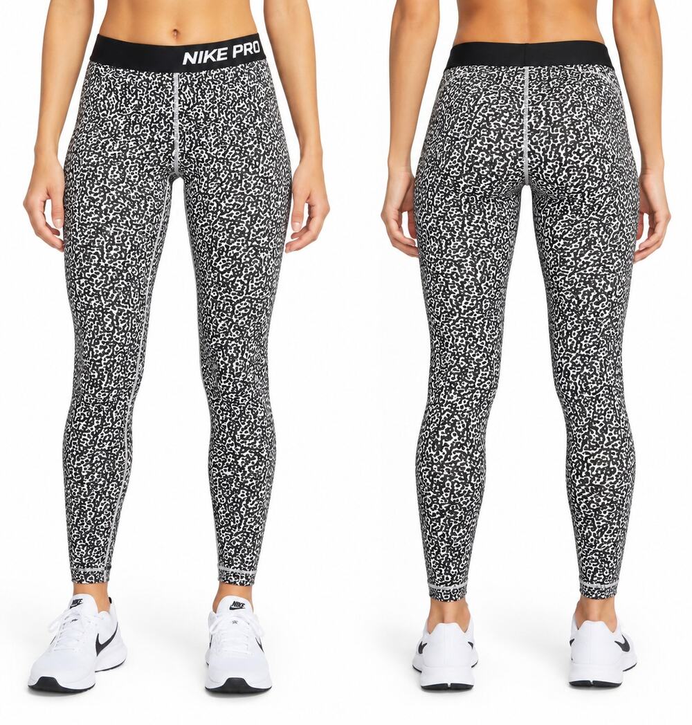 Nike Pro Women's XS Black White Abstract Print Compression Leggings 744839-187
